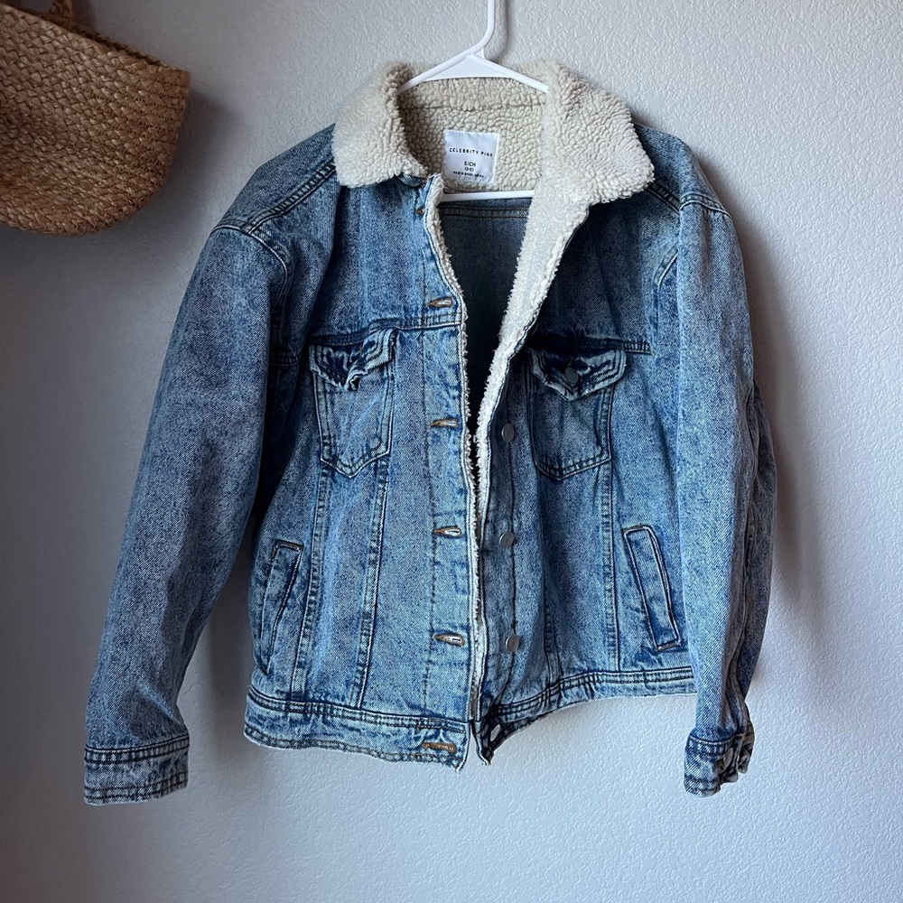 Celebrity Pink Denim Sherpa Lined Jacket